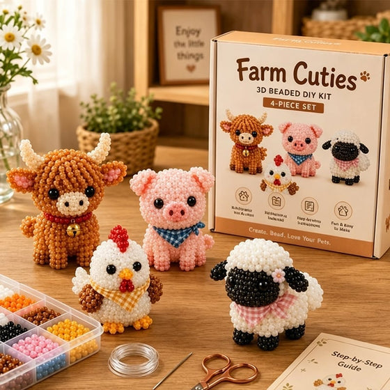 3D-kralendierenset - DIY-miniatuurdiertjes set voor beginners