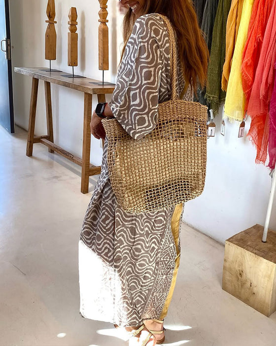 Spreid En Vintage Kleid In Vakantiestijl