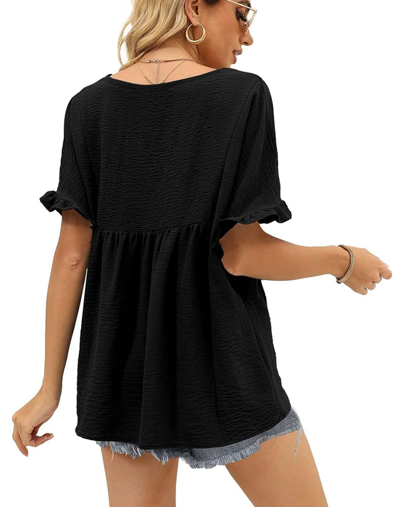 Blouse Casual Ruche Loose Fit