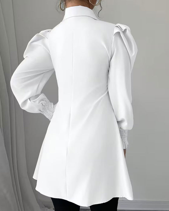 Blouse Overhemdkraag Effen Trendy