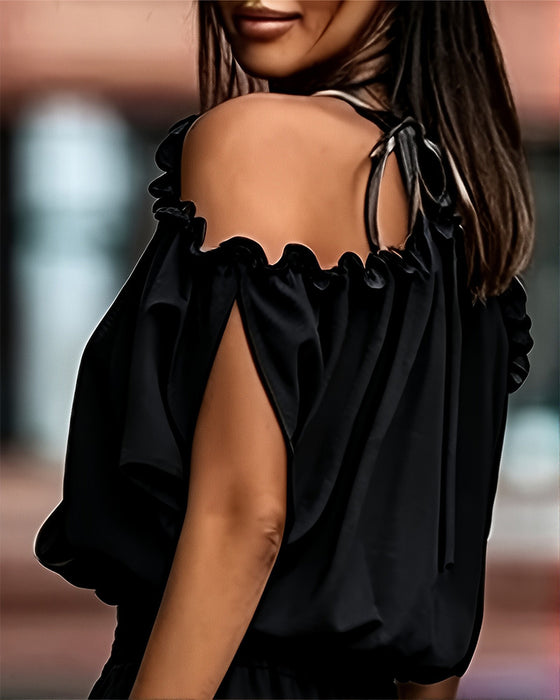 Jumpsuits Effen Kleur V-Hals