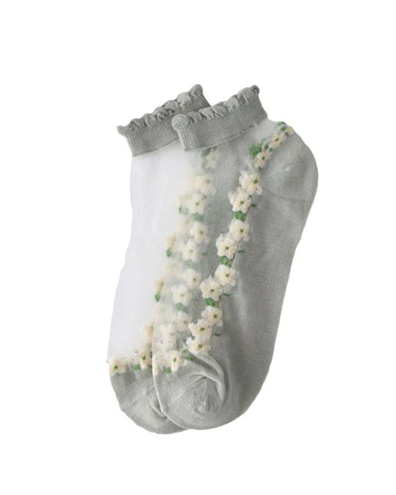 Zomer Bloemen Ademende Sokken