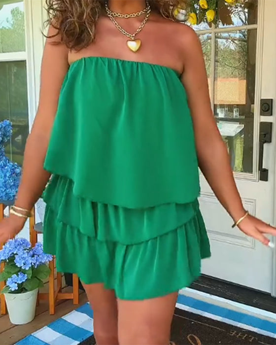 Romper Strapless Dubbele Laag