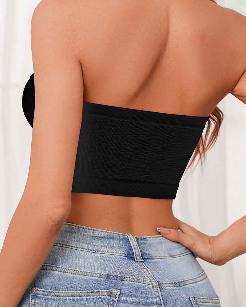 Lingerie Mouwloos Effen Kleur Bandeau