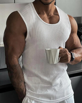 Tanktop Effen Verticale Streep