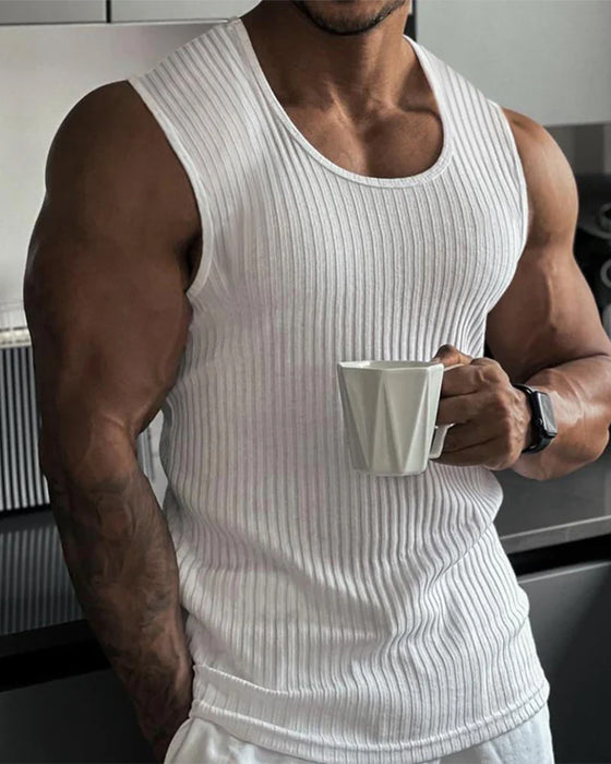 Tanktop Effen Verticale Streep