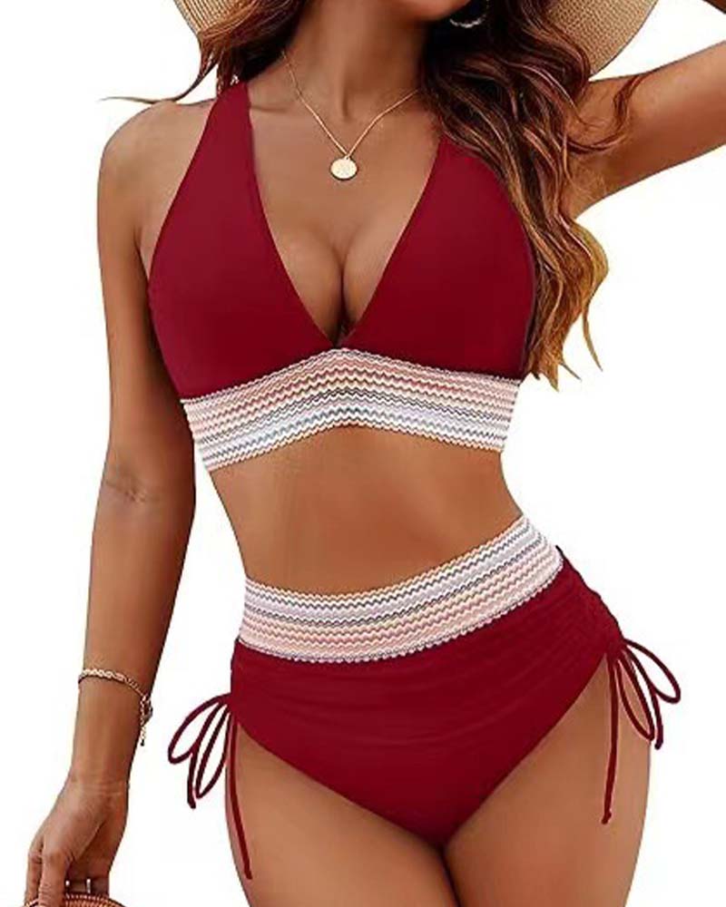 Vakantie Bikini V-Hals Met Veters