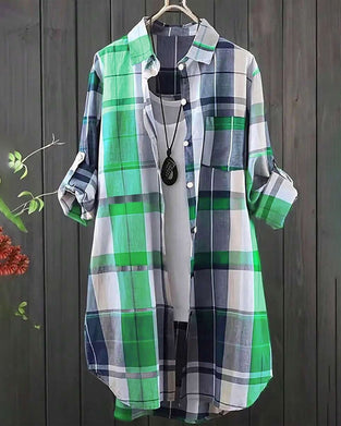 Overhemd Casual Geruit Contrast