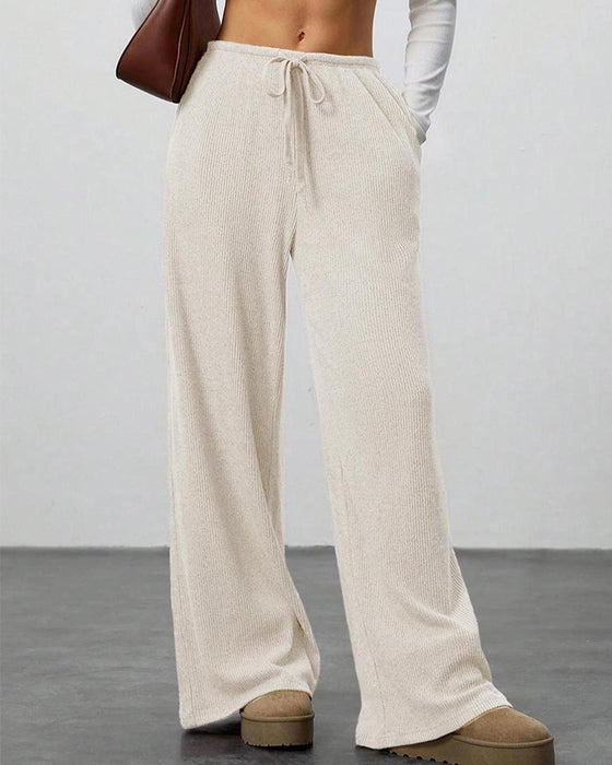 Broek Effen Koord Breedbeend Lang