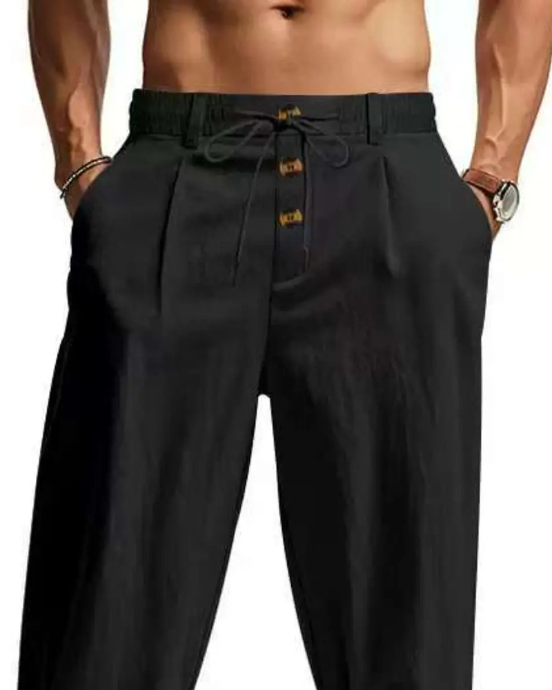 Broek Casual Effen Straight-Leg