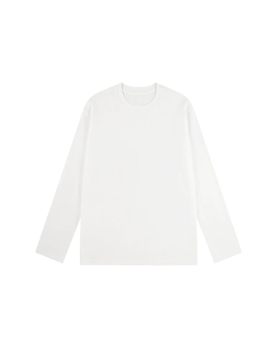 T-Shirt Heren Ronde Hals Lange Mouw Split