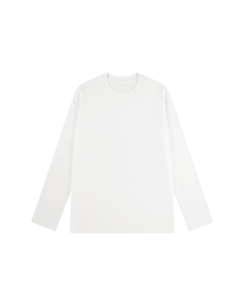 T-Shirt Heren Ronde Hals Lange Mouw Split