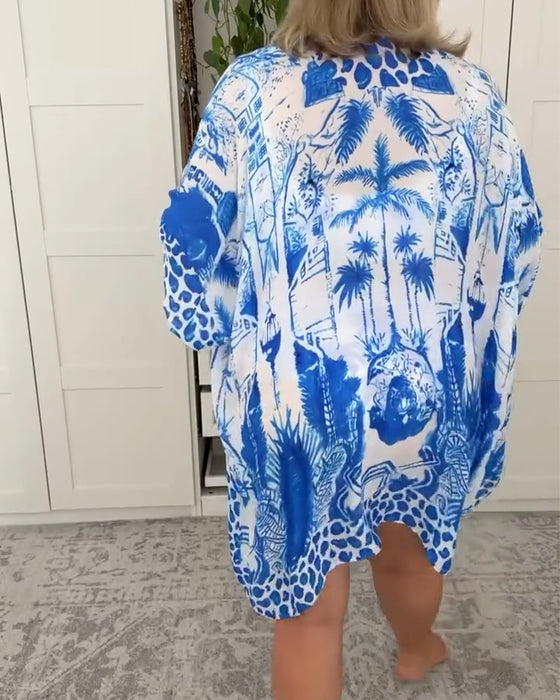 Badpak Zonnebescherming Driedelig Gedrukt