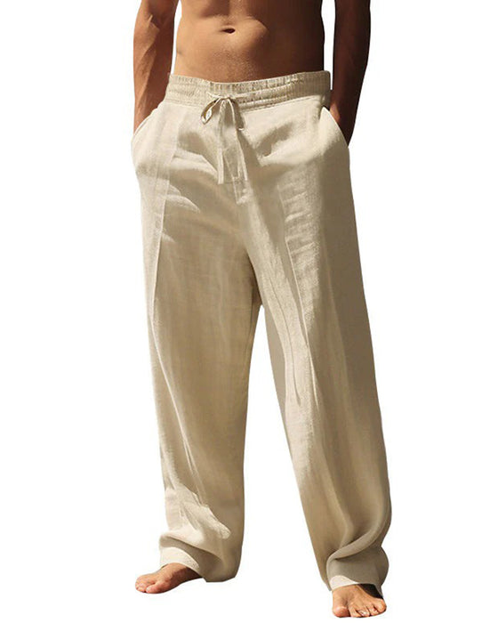 Broek Heren Casual Rechte Pijp Strand