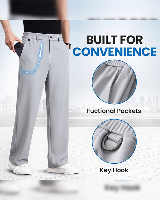 Broek Casual Effen Rechte Pijp