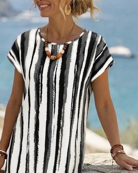 Jurk Verticale Streep Shift