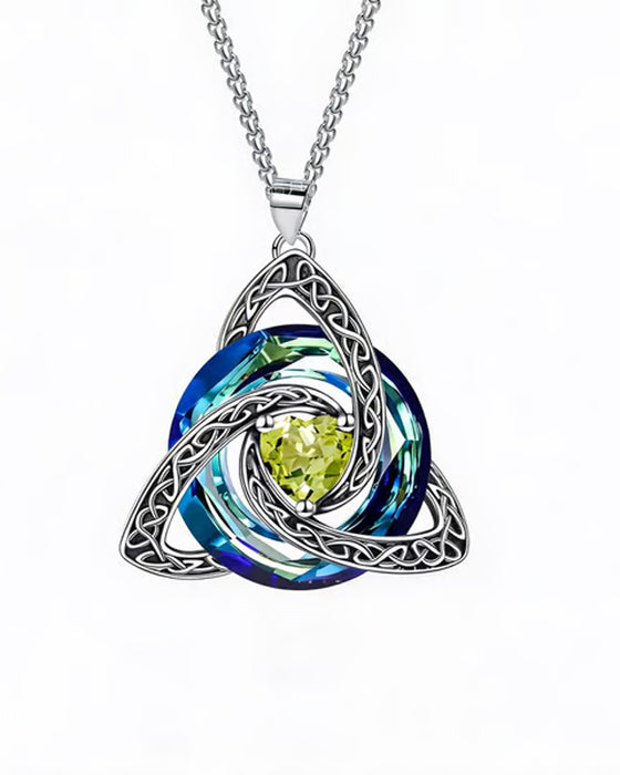 Geboortesteen Keltische Drie-eenheid Knoop Ketting ✨