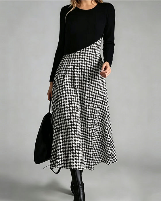 Jurk Patchwork Lange Mouw