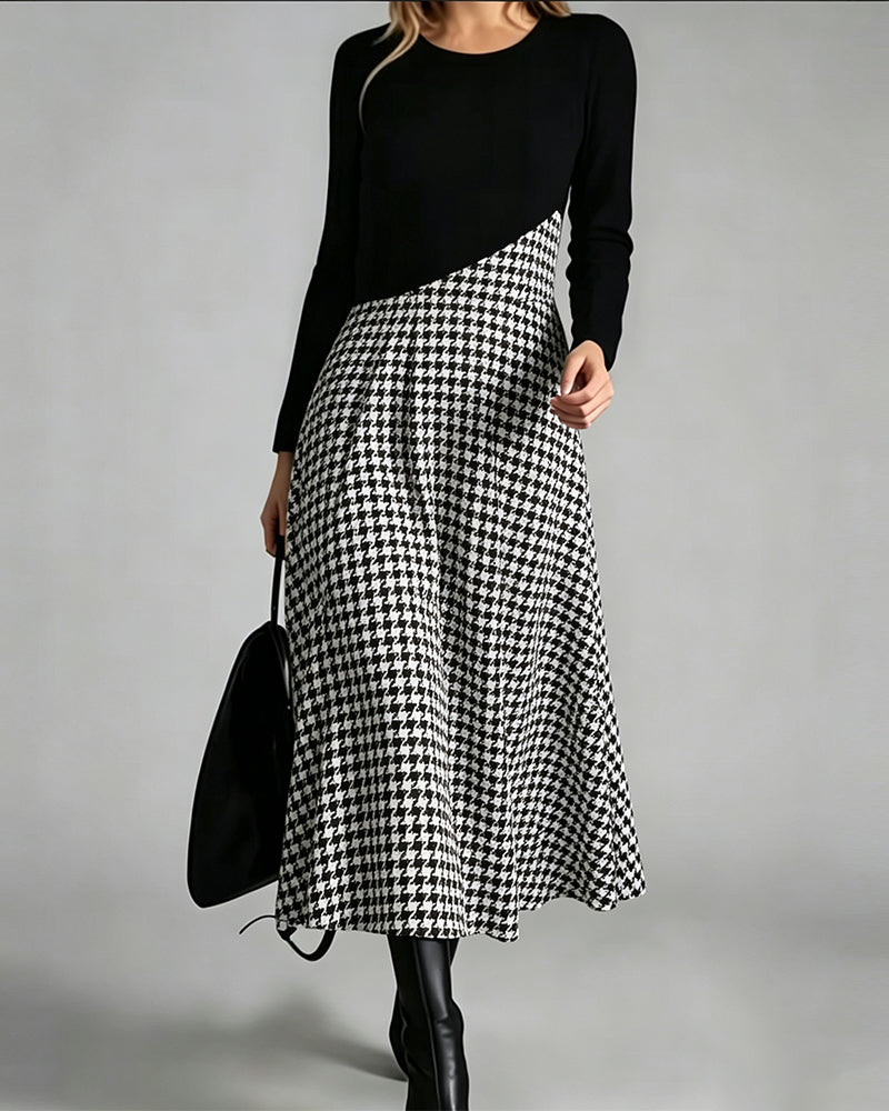 Jurk Patchwork Lange Mouw