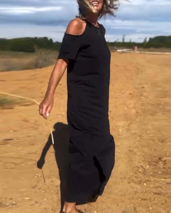 Jurk Fashion Casual Off-Shoulder Slank