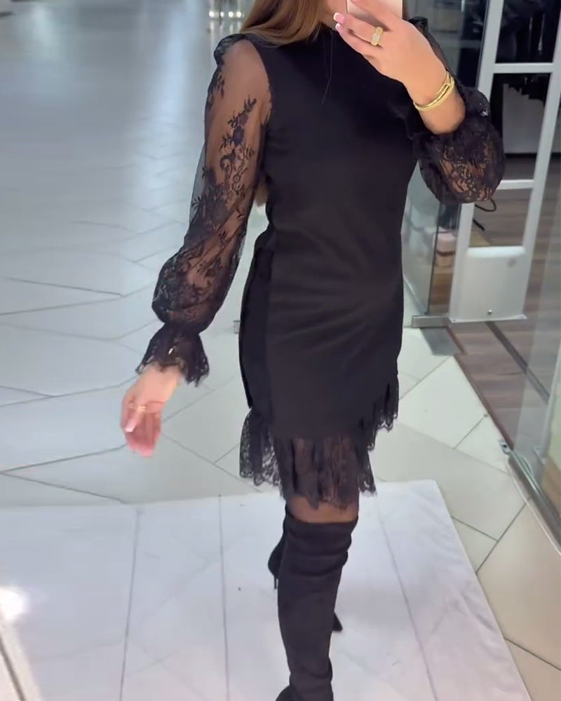 Kant Afgezet Patchwork Jurk