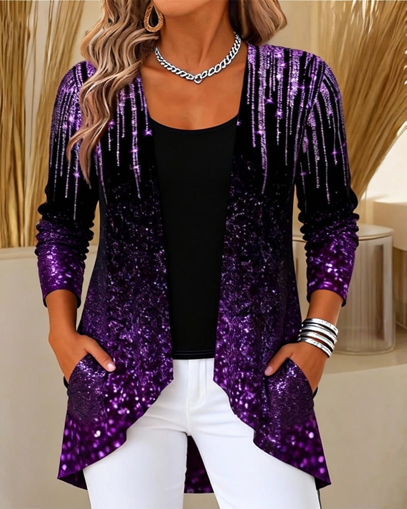 Top Onregelmatig Faux Tweedelig Gedrukt