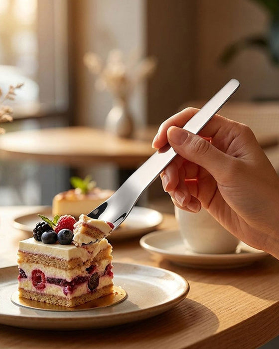 Lange Steel Dessertlepel