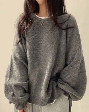 Pullover Rondhals Zijkant Split