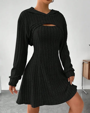 Set Capuchon Top Tank Jurk Tweedelig
