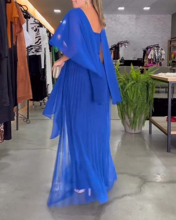 Ronde Hals A-lijn Maxi Jurk