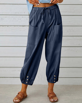 Losse broek met hoge taille