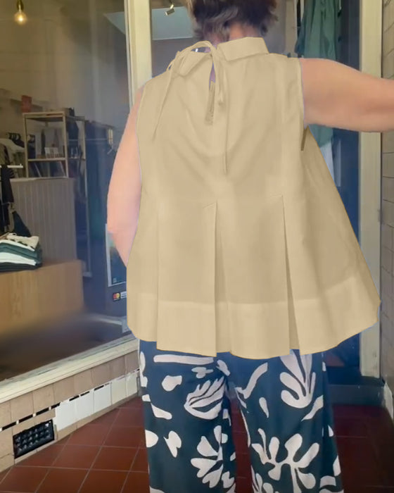 Blouse Mouwloos Effen Simpel