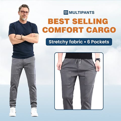 Broek Hoge Stretch Multi-Zak Duurzaam Cargo