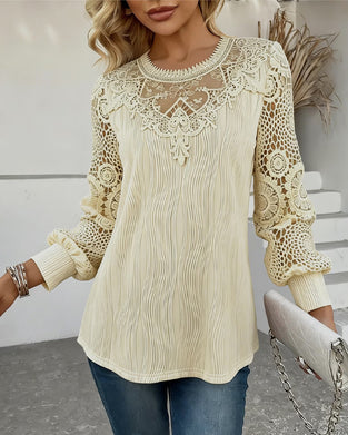 Blouse Lange Mouw Golf Kant
