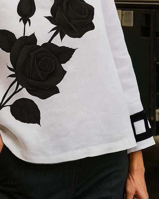 Blouse elegant bedrukt mode