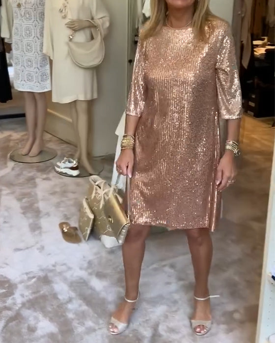 Shiftjurk elegante effen pailletten