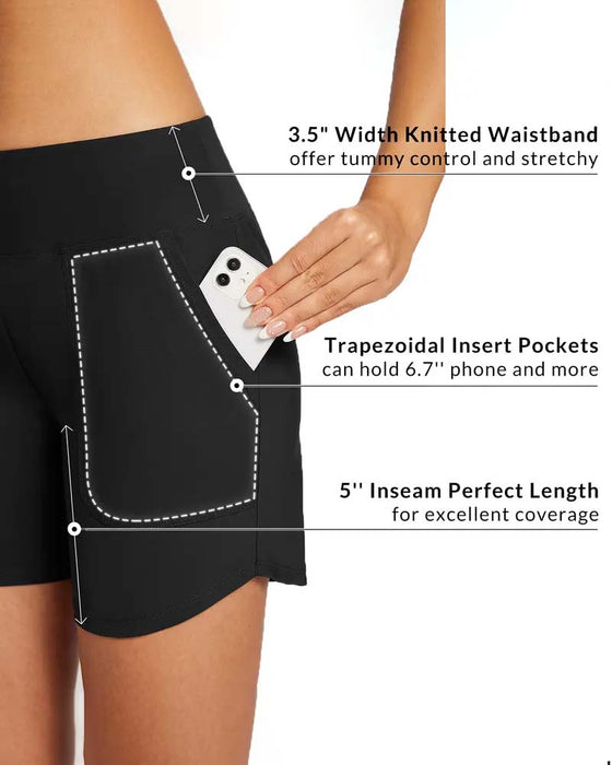 Shorts Hoge Taille Split Sportief Casual