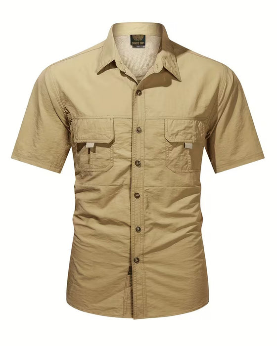 Overhemd Van Ademend Materiaal Korte Mouw Casual Look