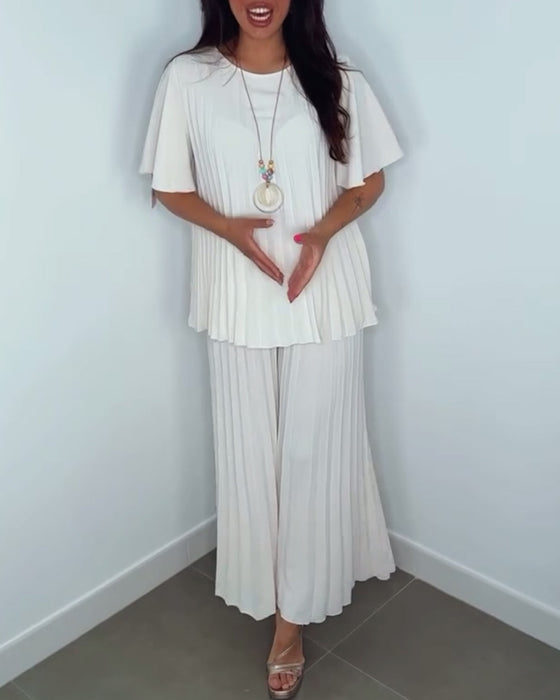 Effen kleur geplooide losse sets