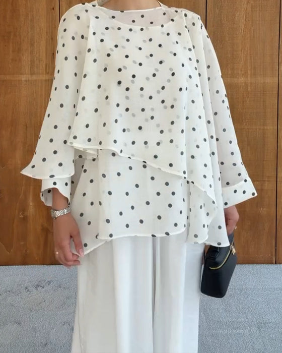 Blouse Polka Dot Onregelmatig