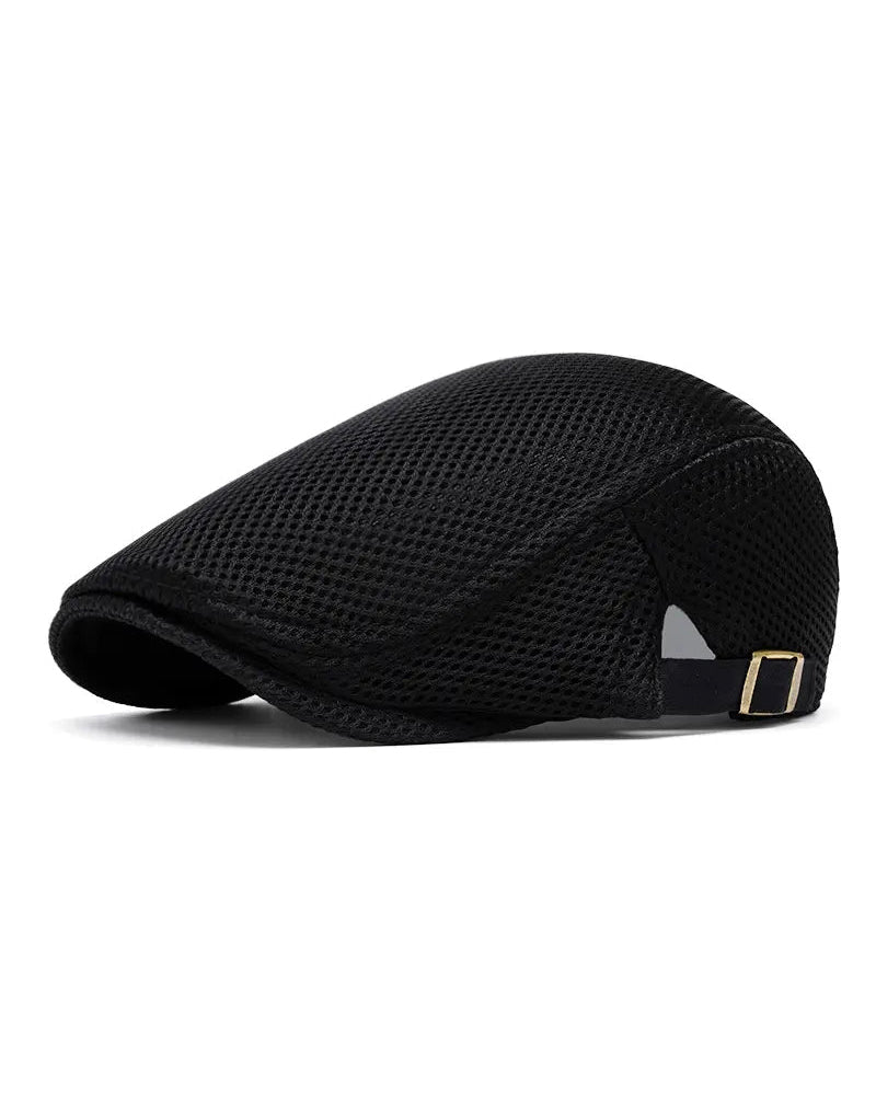 Heren Ademend Mesh Platte Pet - Verstelbare Newsboy Ivy Baret Zomerhoed