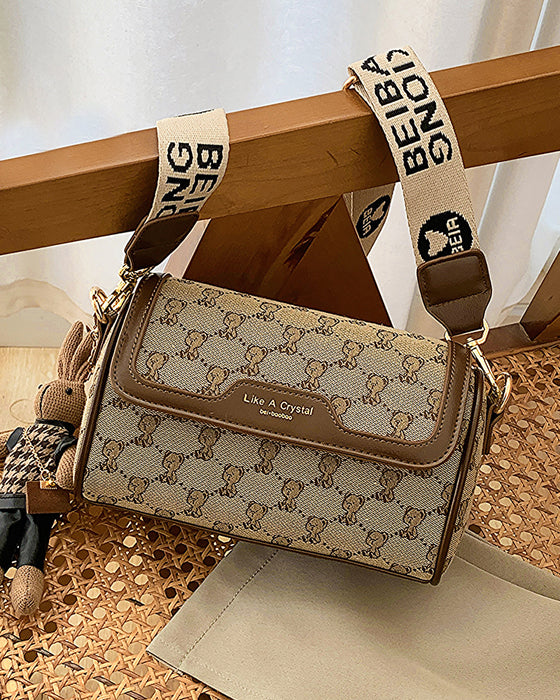 Tas Beerprint Eenvoudige Schoudertas