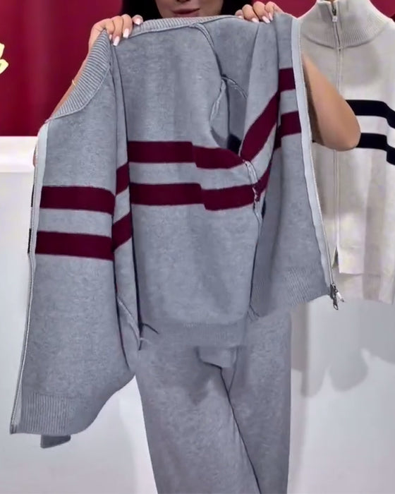 Cardigan Sportief Gestreept Polo