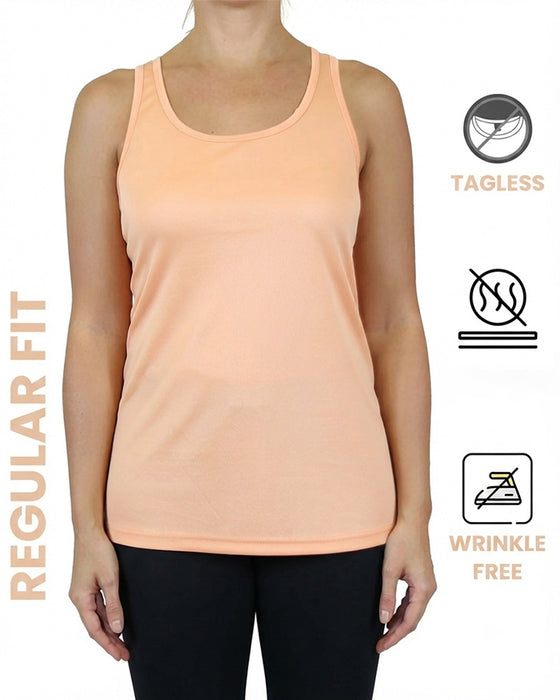Tank Top Effen Kleur Mouwloos U-Hals Cross-Back