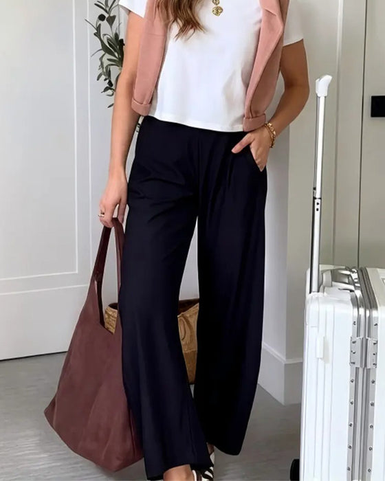 Broek Effen Kleur Hangende Zak Gehakte