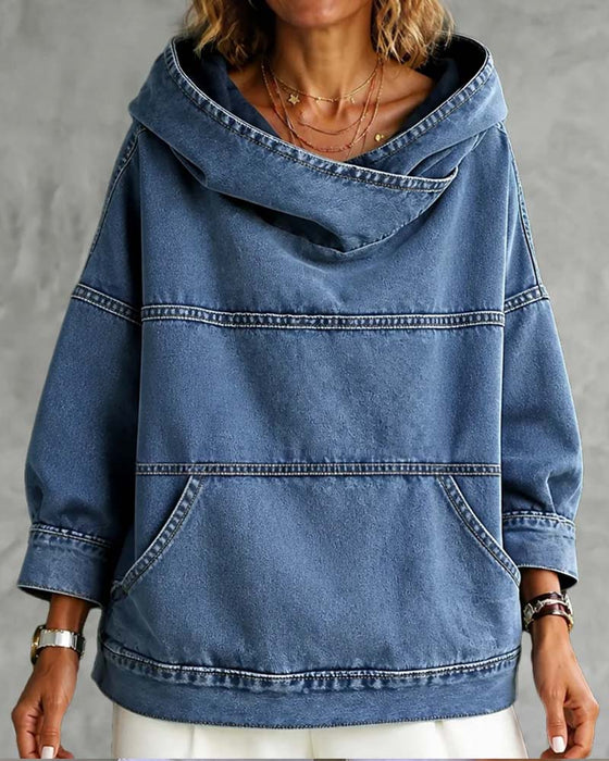 Top Mock Hals Lange Mouw Casual