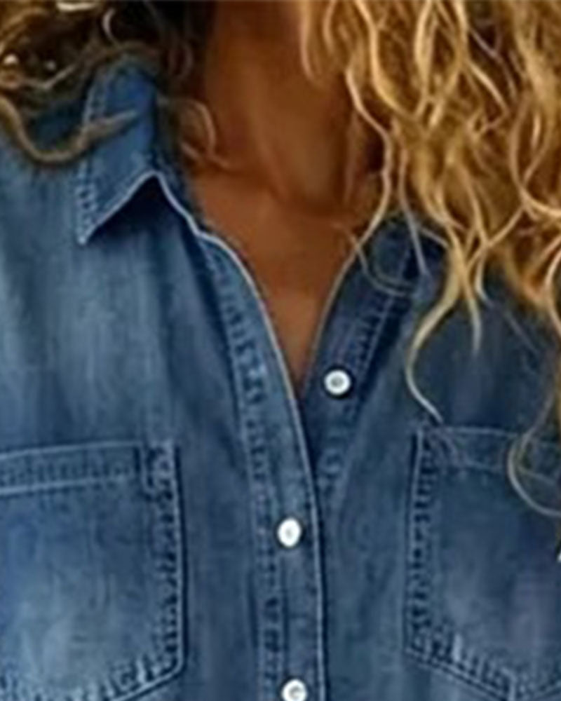 Jump Pak Kort Mouw Denim