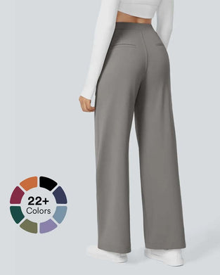 Rechte Broek In Effen Kleur Met Val Voor Pak