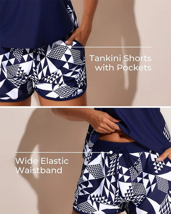 Badpak Tanktop Geometrische Print Tweedelig