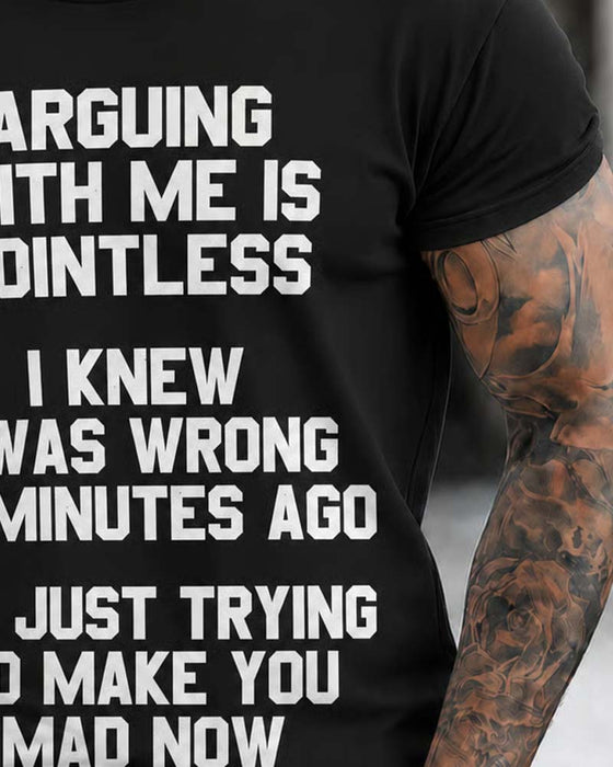 T-Shirt Heren Ronde Hals Letter